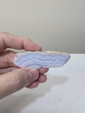 Blue Lace Agate Crystal Slab #F